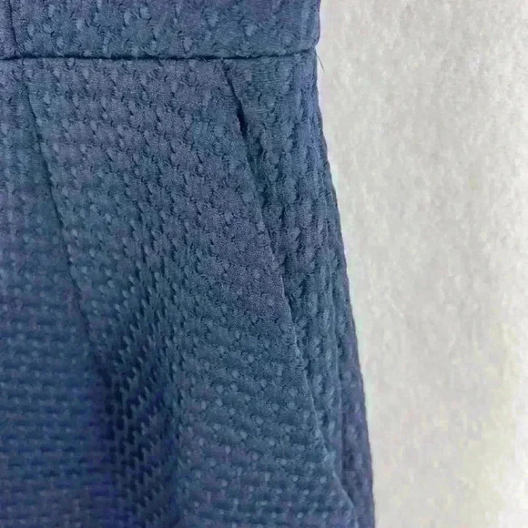 J Crew Portfolio Textured Navy Blue Classic Sheath Dress F0791 Size 4 - Picture 9 of 11